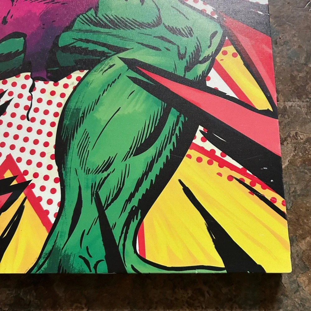 Open Road Brands Marvel Hulk Wooden Canvas Picture Wall Bedroom Home Decor Large